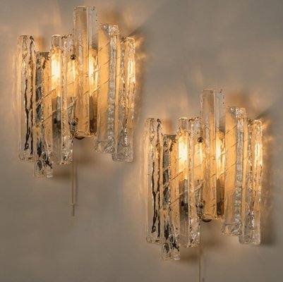 Ice Glass Wall Sconce, Austria, 1970s-VDW-824830