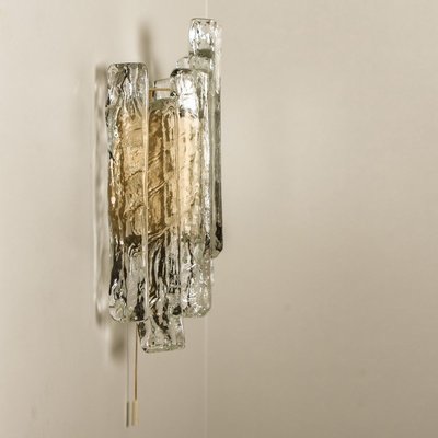 Ice Glass Wall Sconce, Austria, 1970s-VDW-824830