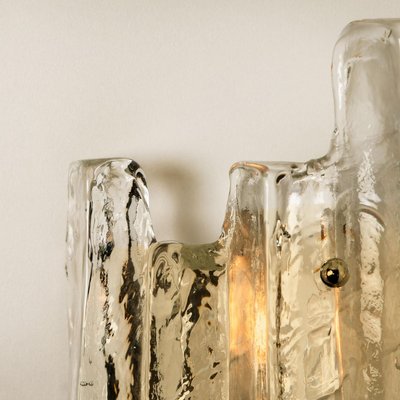 Ice Glass Wall Sconce, Austria, 1970s-VDW-824830