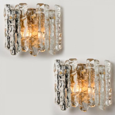 Ice Glass Wall Sconce by J.T. Kalmar for Kalmar, 1970s-VDW-1353406