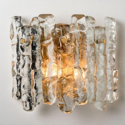 Ice Glass Wall Sconce by J.T. Kalmar for Kalmar, 1970s-VDW-1353406