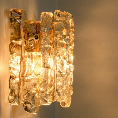 Ice Glass Wall Sconce by J.T. Kalmar for Kalmar, 1970s-VDW-1353406