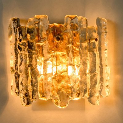 Ice Glass Wall Sconce by J.T. Kalmar for Kalmar, 1970s-VDW-1353406