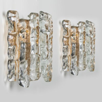 Ice Glass Wall Sconce by J.T. Kalmar for Kalmar, 1970s-VDW-1353406