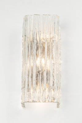 Ice Glass Wall Sconces from Kalmar, Austria, 1960s, Set of 2-UGR-1444420