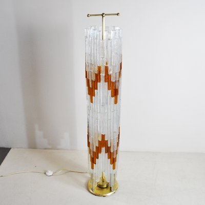 Ice & Orange Murano Glass Floor Lamp by Albano Poli for the Poliarte-JQO-1155122