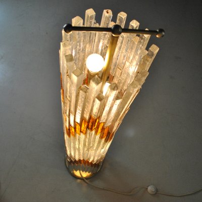 Ice & Orange Murano Glass Floor Lamp by Albano Poli for the Poliarte-JQO-1155122