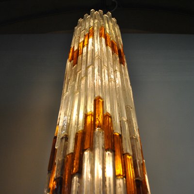 Ice & Orange Murano Glass Floor Lamp by Albano Poli for the Poliarte-JQO-1155122