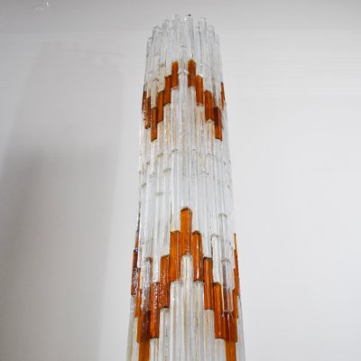 Ice & Orange Murano Glass Floor Lamp by Albano Poli for the Poliarte-JQO-1155122