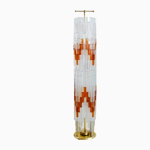 Ice & Orange Murano Glass Floor Lamp by Albano Poli for the Poliarte-JQO-1155122