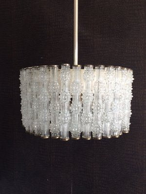 Ice Texture Crystal Drum Primat Chandelier from Kaiser Idell / Kaiser Leuchten, 1950s-RQV-822334