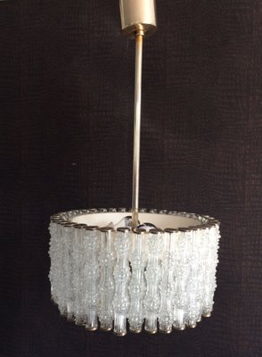 Ice Texture Crystal Drum Primat Chandelier from Kaiser Idell / Kaiser Leuchten, 1950s-RQV-822334