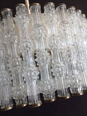 Ice Texture Crystal Drum Primat Chandelier from Kaiser Idell / Kaiser Leuchten, 1950s-RQV-822334