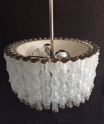 Ice Texture Crystal Drum Primat Chandelier from Kaiser Idell / Kaiser Leuchten, 1950s-RQV-822334