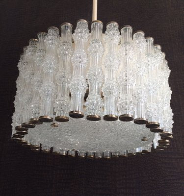 Ice Texture Crystal Drum Primat Chandelier from Kaiser Idell / Kaiser Leuchten, 1950s-RQV-822334