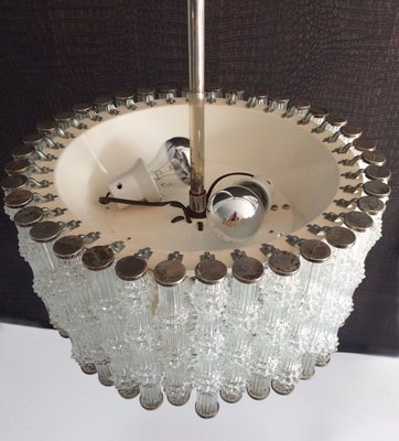 Ice Texture Crystal Drum Primat Chandelier from Kaiser Idell / Kaiser Leuchten, 1950s-RQV-822334