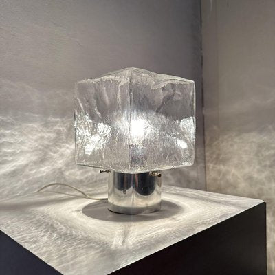 Iced Glass Ceiling Lamp by J.T. Kalmar, 1970s-BGP-2020850