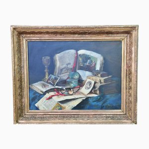 Idranyi Tibor, Still-Life Painting, 1950s, Oil on Canvas-QOR-2017242