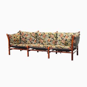 IIona 3-Seater Sofa in Autumn Dessin Fabric & Wood by Arne Norell for Arne Norell AB, 1960s-IXC-810301