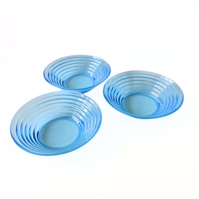 Iittala Deep Plate in Blue by Alvar Aalto for Iittalla, Set of 5-JKV-2023244