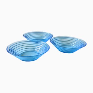 Iittala Deep Plate in Blue by Alvar Aalto for Iittalla, Set of 5-JKV-2023244