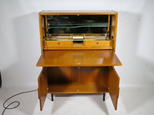 Illuminated Cherry Dressing Table with Folding Function from Hülsta, 1980s-LVS-1779683