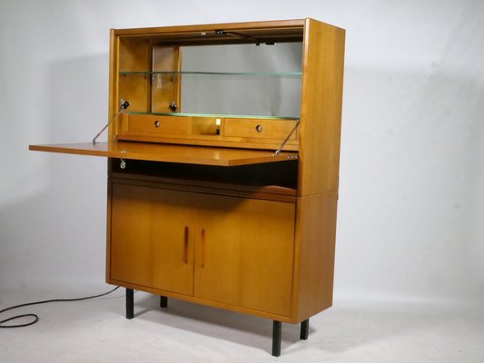 Illuminated Cherry Dressing Table with Folding Function from Hülsta, 1980s-LVS-1779683