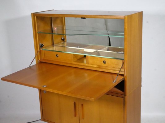 Illuminated Cherry Dressing Table with Folding Function from Hülsta, 1980s-LVS-1779683