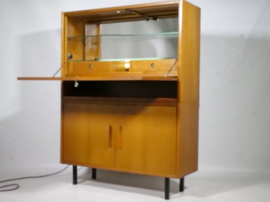 Illuminated Cherry Dressing Table with Folding Function from Hülsta, 1980s-LVS-1779683