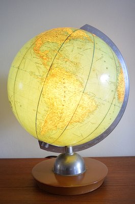 Illuminated Glass Globe from Jro Verlag München, 1950s-OV-1792311