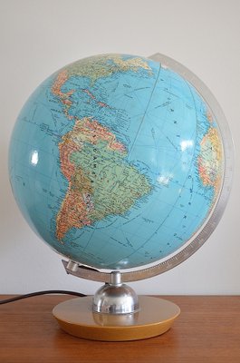 Illuminated Glass Globe from Jro Verlag München, 1950s-OV-1290767