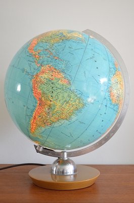 Illuminated Glass Globe from Jro Verlag München, 1950s-OV-1290767