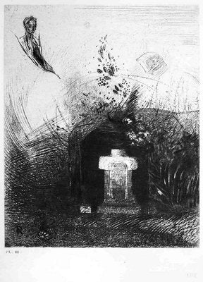 Illustration from the series ''Les Fleurs du mal'' - Etching After O. Redon 1923-ZCI-761617