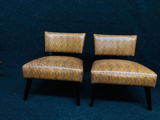 Imitation Snake Leather Lounge Chairs, 1980s, Set of 2-RZY-686580