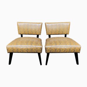 Imitation Snake Leather Lounge Chairs, 1980s, Set of 2-RZY-686580