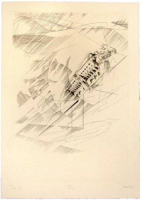 In the Space, Original Etching, Late 20th Century-ZCI-889839