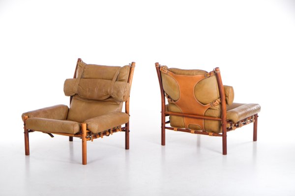 Inca Easy Chairs by Arne Norell, 1970s, Set of 2-QU-1706914