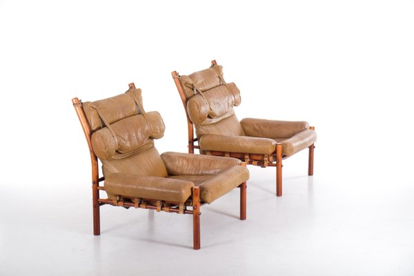 Inca Easy Chairs by Arne Norell, 1970s, Set of 2-QU-1706914