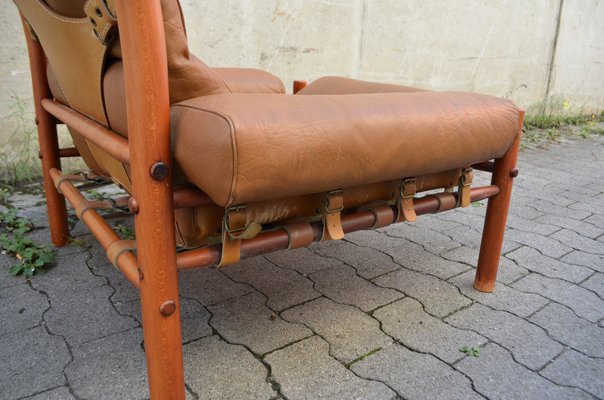 Inca Lounge Chair in Cognac Leather by Arne Norell for Arne Norell AB, 1970s-UF-1704000