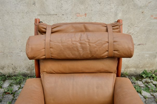 Inca Lounge Chair in Cognac Leather by Arne Norell for Arne Norell AB, 1970s-UF-1704000