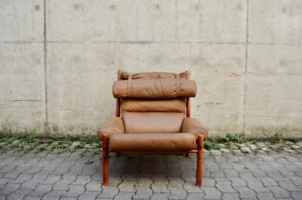 Inca Lounge Chair in Cognac Leather by Arne Norell for Arne Norell AB, 1970s-UF-1704000