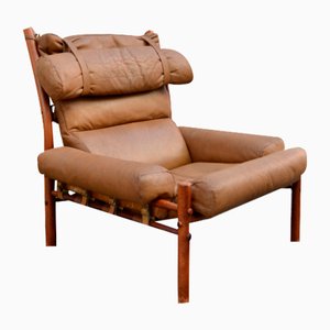 Inca Lounge Chair in Cognac Leather by Arne Norell for Arne Norell AB, 1970s-UF-1704000