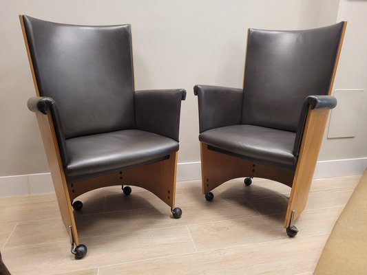 Incontro 5080 Armchairs by Massimo and Lella Vignelli for Bernini, Italy, 1991, Set of 2-NUC-1821794