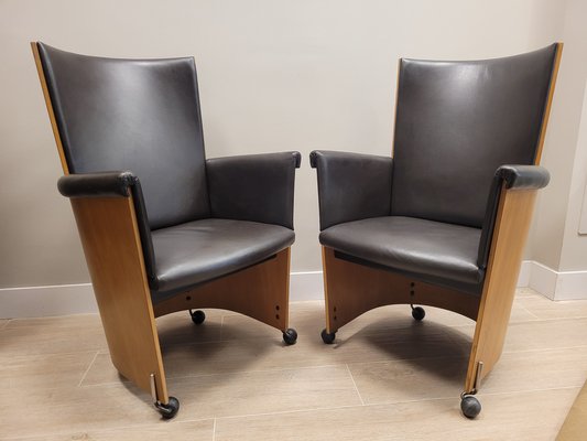 Incontro 5080 Armchairs by Massimo and Lella Vignelli for Bernini, Italy, 1991, Set of 2-NUC-1821794