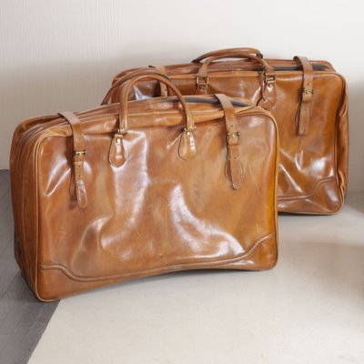 India Model Travel Bags, 1950s, Set of 4-JQO-1373392