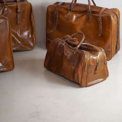 India Model Travel Bags, 1950s, Set of 4-JQO-1373392