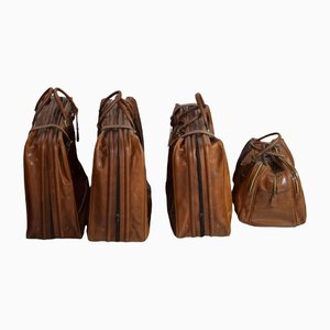 India Model Travel Bags, 1950s, Set of 4-JQO-1373392