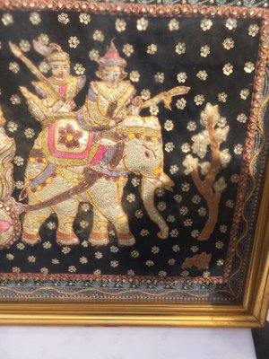 Indian Decorative Tapestry in Silk-HQI-1316290