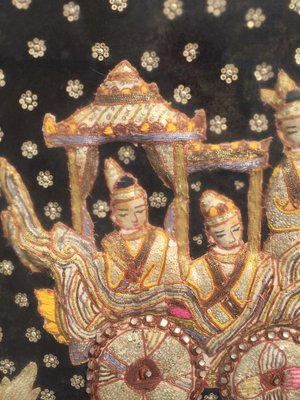 Indian Decorative Tapestry in Silk-HQI-1316290