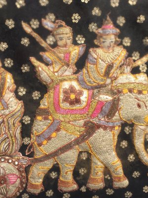 Indian Decorative Tapestry in Silk-HQI-1316290